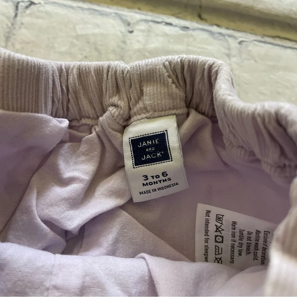 Girls Janie and Jack Light Lavendar Corduroy Pants